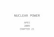 NUCLEAR POWER APES 2009 CHAPTER 21. ISOTOPES Isotopes- some atoms of the same element have different numbers of neutrons creating different mass numbers
