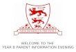 WELCOME TO THE YEAR 8 PARENT INFORMATION EVENING