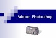Adobe Photoshop Identification Workspace Title bar Adobe Bridge, Go to Bridge Palettes/Palette well Navigator Zoom box Toolbox Status bar Menu Options