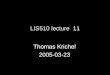 LIS510 lecture 11 Thomas Krichel 2005-03-23. today we do the history of American libraries only. This is from page 273 to 298 in the book. I also consulted