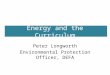 Energy and the Curriculum Peter Longworth Environmental Protection Officer, DEFA