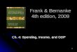 1 Frank & Bernanke 4th edition, 2009 Ch. 4: Spending, Income, and GDP