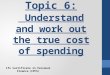 Topic 6: Understand and work out the true cost of spending ifs Certificate in Personal Finance (CPF5)