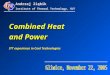 Combined Heat and Power ITT experience in Coal Technologies Andrzej Ziębik Institute of Thermal Technology, SUT