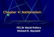 PS130 World Politics Michael R. Baysdell Chapter 4: Nationalism