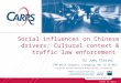 CRICOS No. 00213J Dr Judy Fleiter ITMA World Congress, Chongqing, May 13-16 2011 Social influences on Chinese drivers: Cultural context & traffic law enforcement