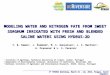 MODELING WATER AND NITROGEN FATE FROM SWEET SORGHUM IRRIGATED WITH FRESH AND BLENDED SALINE WATERS USING HYDRUS-2D T. B. Ramos 1, J. Šimůnek 2, M. C. Gonçalves