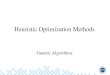 Heuristic Optimization Methods Genetic Algorithms