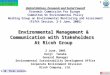 SustainableDevelopment 1 Environmental Management & Communication with Stakeholders At At Ricoh Group Environmental Management & Communication with Stakeholders