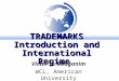 TRADEMARKS Introduction and International Regime Victor H. Bouganim WCL, American University
