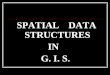 SPATIALDATA STRUCTURES IN G. I. S.. A Geographical Information System is a collection of spatially referenced data (i.e. data having locations attached
