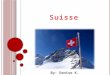 Suisse is 15,940 sq miles (which is 41,285 sq km) It is located in Central Europe