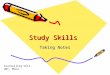 Study Skills Taking Notes Counselling Unit, UWI, Mona