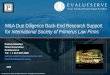 © Evalueserve, 2008. All Rights Reserved - Privileged and Confidential M&A Due Diligence Back-End Research Support for International Society of Primerus