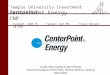 Temple University Investment Association CenterPoint Energy NYSE: CNP Leads: Ryne Dudley & Kyle Perkins Associate Analysts: Hinal Patel, Hicham Belkssir,