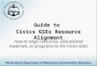 Guide to Civics GSEs Resource Alignment How to align resources, educational materials, or programs to the Civics GSEs
