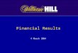Financial Results 4 March 2004. David Harding Chief Executive 2