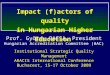 Prof. György BAZSA, President Hungarian Accreditation Committee (HAC) Institutional Strategic Quality Management ARACIS International Conference Bucharest,