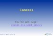 Cameras Course web page: vision.cis.udel.edu/cv March 22, 2003  Lecture 16