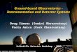 Ground-based Observatories - Instrumentation and Detector Systems Doug Simons (Gemini Observatory) Paola Amico (Keck Observatory) Scientific Detector Workshop
