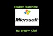 Sweet Success: By: Brittany Cieri. Entrepreneur Real Name: William Henry Gates III More formerly known as Bill Gates Gates left Harvard University, moved