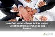 How Do Leaders Promote Innovation: Creating Dramatic Change and Results Enter your subtitle or main author‘s name here