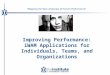 Improving Performance: iWAM Applications for Individuals, Teams, and Organizations “Mapping the New Landscape of Human Performance”