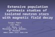 Extensive population synthesis studies of isolated neutron stars with magnetic field decay Sergei Popov (SAI MSU) J.A. Pons, J.A. Miralles, P.A. Boldin,