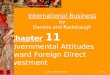 © 2001 Prentice Hall11-1 International Business by Daniels and Radebaugh Chapter 11 Governmental Attitudes toward Foreign Direct Investment