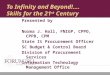 To Infinity and Beyond!…. Skills for the 21 st Century Presented by Norma J. Hall, FNIGP, CPPO, CPPB, CPM State It Procurement Officer SC Budget & Control