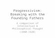 Progressivism: Breaking with the Founding Fathers A comparison of Intellectual & Philosophical Thought (1880-1920)