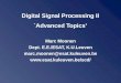 Digital Signal Processing II `Advanced Topics’ Marc Moonen Dept. E.E./ESAT, K.U.Leuven marc.moonen@esat.kuleuven.be