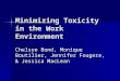 Minimizing Toxicity in the Work Environment Chelsye Bond, Monique Boutilier, Jennifer Fougere, & Jessica MacLean