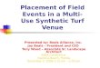 Placement of Field Events in a Multi-Use Synthetic Turf Venue Presented by: Beals Alliance, Inc. Jay Beals – President and CEO Tony Wood – Associate Sr