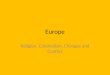 Europe Religion, Colonialism, Changes and Conflict