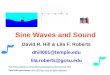 Sine Waves and Sound David R. Hill & Lila F. Roberts dhill001@temple.edu lila.roberts@gcsu.edu 