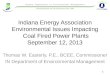 Indiana Energy Association Environmental Issues Impacting Coal Fired Power Plants September 12, 2013 Thomas W. Easterly, P.E., BCEE, Commissioner IN Department