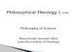Ross Arnold, Summer 2014 Lakeside institute of Theology Philosophy of Science