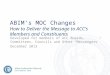 ABIM’s MOC Changes How to Deliver the Message to ACC’s Members and Constituents Developed for members of ACC Boards, Committees, Councils and Other “Messengers”