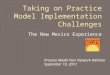 The New Mexico Experience Practice Model Peer Network Webinar September 10, 2012