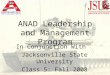ANAD Leadership and Management Program In Conjunction With Jacksonville State University Class 5: Fall 2008