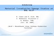 OVERVIEW Material Irradiation Damage Studies at BNL BLIP N. Simos and H. Kirk, BNL K. McDonald, Princeton U N. Mokhov, FNAL (Oct. 20, 2009) (BLIP = Brookhaven