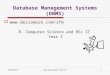 DeSiamore Database Management Systems (DBMS)   B. Computer Science and BSc IT Year 1