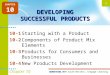 © 2009 South-Western, Cengage LearningMARKETING 1 Chapter 10 DEVELOPING SUCCESSFUL PRODUCTS 10-1Starting with a Product 10-2Components of Product Mix Elements