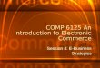 COMP 6125 An Introduction to Electronic Commerce Session 4: E-Business Strategies