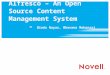 Alfresco – An Open Source Content Management System - Bindu Nayar, Bhavana Mohanraj