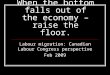 When the bottom falls out of the economy – raise the floor. Labour migration: Canadian Labour Congress perspective Feb 2009