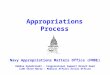 Navy Appropriations Matters Office (FMBE) Debbie Ogledzinski - Congressional Support Branch Head LCDR Steve Marty – Medical Affairs Action Officer Appropriations