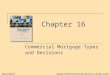 Chapter 16 Commercial Mortgage Types and Decisions McGraw-Hill/IrwinCopyright © 2010 by The McGraw-Hill Companies, Inc. All rights reserved