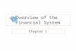 Overview of the Financial System Chapter 1. Real and Financial Assets Real and financial assets are created through the capital formation process that